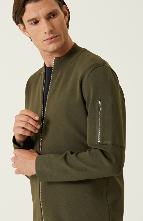 Slim Fit Siyah Süet Mont
