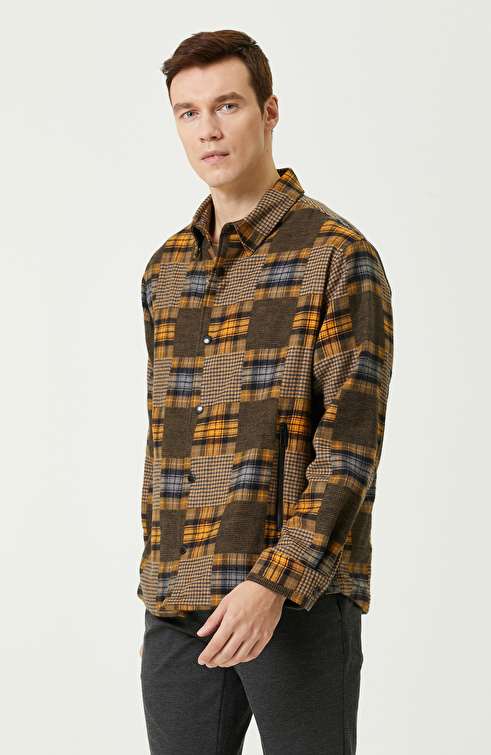 Slim Fit Siyah Süet Mont
