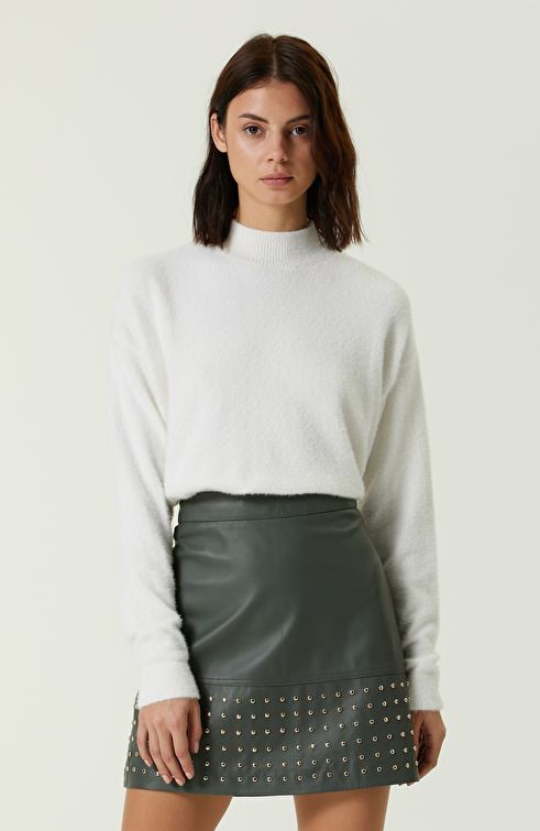 Slim Fit Siyah Süet Mont
