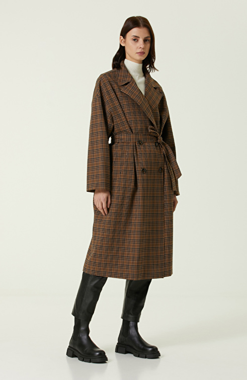 Slim Fit Siyah Süet Mont
