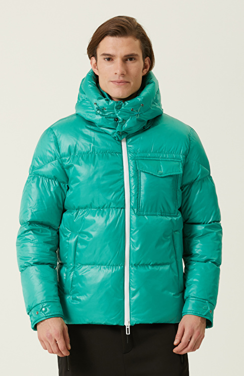 Slim Fit Siyah Süet Mont
