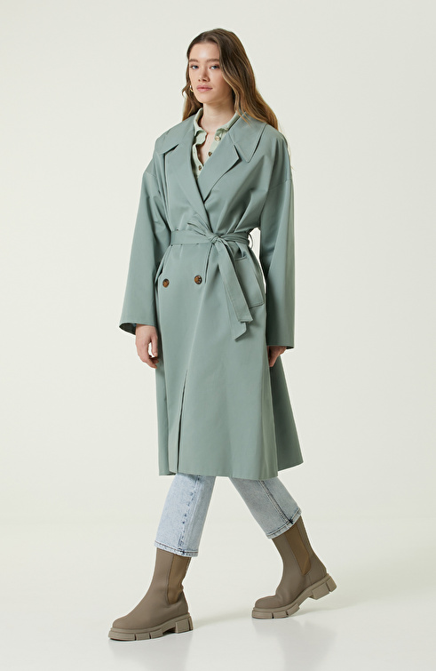 Slim Fit Siyah Süet Mont
