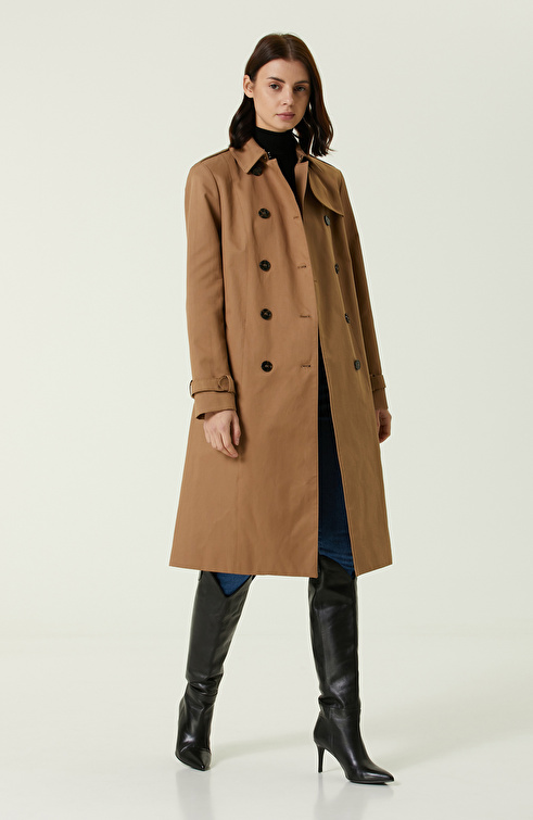 Slim Fit Siyah Süet Mont
