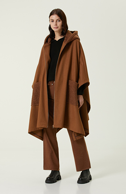 Slim Fit Siyah Süet Mont
