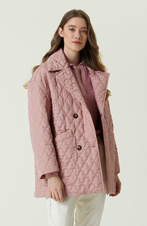 Slim Fit Siyah Süet Mont